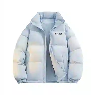 鸭鸭 学院风创意字母机械眼印花简约时尚设计运动休闲美式潮流户外通勤防风防寒蓬松舒适百搭保暖立领面包羽绒服 男女同款