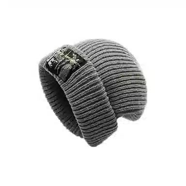 恩僾德 大头围显脸小黑色毛线冷帽女秋冬时尚小众百搭高颜值针织帽加厚保暖帽子 腈纶 绒线帽 男女同款情侣款