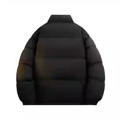 鸭鸭 美式纯色简约宽松休闲防风防寒保暖加厚鸭绒立领双面穿羽绒服 男女同款