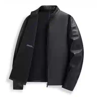 老爷车 高端皮夹克外套男装立领山羊皮商务休闲通勤皮衣 男款