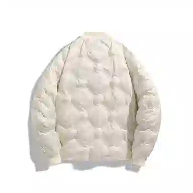 双星八特 日系学院风纯色菱形格外套宽松休闲百搭情侣棉服 男女同款