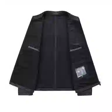 老爷车 高端皮夹克外套男装立领山羊皮商务休闲通勤皮衣 男款