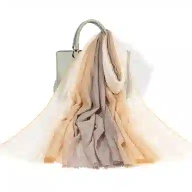 一米画纱 轻盈柔软舒适优雅时尚水溶色织格空调披肩户外保暖 绵羊毛 绒线围巾 女款