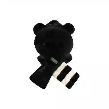 恩僾德 帽子男士秋冬季围巾一体连帽防风防寒加绒厚围脖保暖小众高颜值显脸小毛绒三件套女 聚酯纤维 斗篷帽 男女同款情侣款