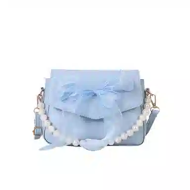 wiersaam Bow Pearl Chain Bag