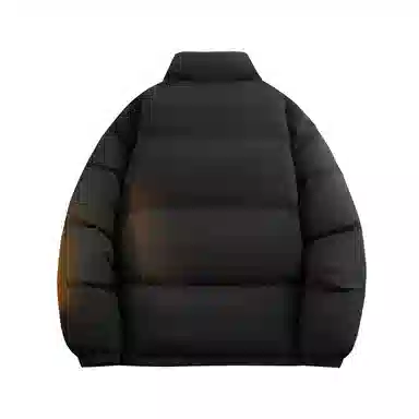 鸭鸭 美式纯色简约宽松休闲防风防寒保暖加厚鸭绒立领双面穿羽绒服 男女同款