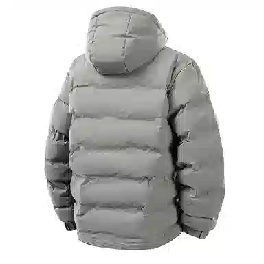 么宁 秋冬季长袖保暖棉衣纯色连帽防寒休闲外套简约百搭舒适面包服潮流时尚棉服 男女同款