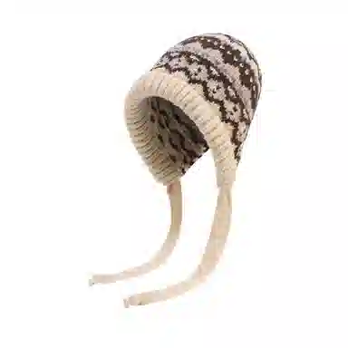 艾佳微 秋冬保暖护耳巴拉克拉法日系百搭帽子可爱加厚 尼龙 绒线帽 男女同款情侣款