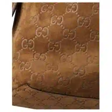 Gucci Beatrix Tote Bag Brown Suede