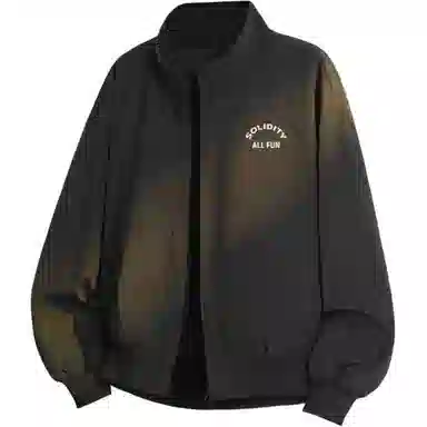 SOLIDITY Casual Loose Stand Collar Jacket