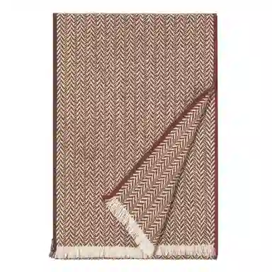 一米画纱 温暖柔软优雅舒适日式暖糯厚实色织格细腻亲肤保暖披肩青春洋气时尚 绵羊毛 绒线围巾 女款