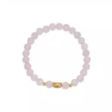 【S925银 高品质】 七七银饰 萌趣法棍猫 童真可爱招财小猫咪 童话梦幻 小众简约设计感时尚 精致时尚优雅 好运 粉水晶 手串 女款