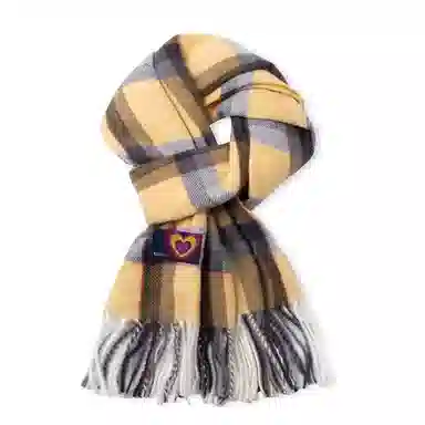 红豆 时尚经典百搭复古格纹礼盒装 定制卡片代写 涤纶 绒线围巾 男女同款情侣款