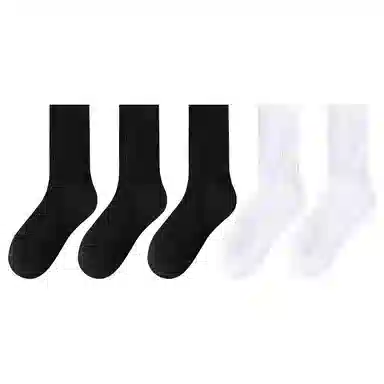 莫代尔 柔软亲肤防臭舒适吸汗透气运动袜高弹不勒脚吸湿速干宽松不紧绷休闲袜纯色简约户外耐磨时尚百搭中筒袜 男女同款