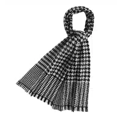 一米画纱 温暖柔软优雅舒适日式暖糯厚实色织格细腻亲肤保暖披肩青春洋气时尚 绵羊毛 绒线围巾 女款