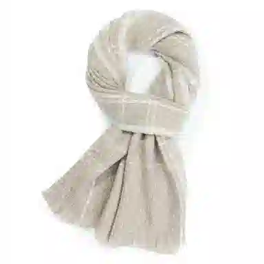 一米画纱 温暖柔软优雅舒适日式暖糯厚实色织格细腻亲肤保暖披肩青春洋气时尚 绵羊毛 绒线围巾 女款