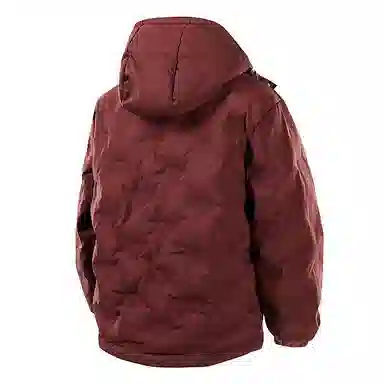 么宁 秋冬季长袖保暖棉衣褶皱感纯色连帽防寒休闲外套简约百搭舒适面包服潮流时尚棉服 男女同款