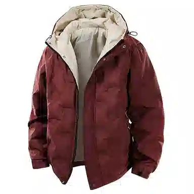 么宁 秋冬季长袖保暖棉衣褶皱感纯色连帽防寒休闲外套简约百搭舒适面包服潮流时尚棉服 男女同款