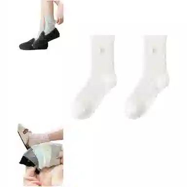 妮轻 羊毛秋冬保暖纯色简约中筒袜 女款