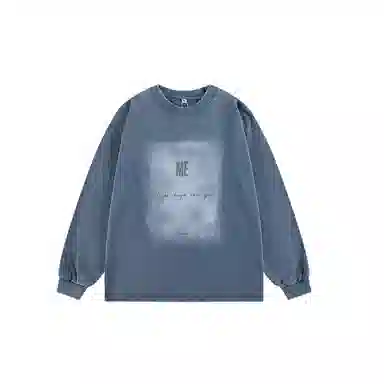 沐诚阳译 复古简约潮扎染渐变字母美式卫衣 男款