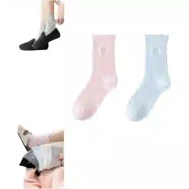 妮轻 羊毛秋冬保暖纯色简约中筒袜 女款