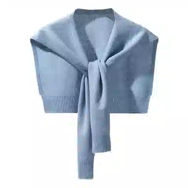 一米画纱 青春洋气细腻针织防风保暖空调护肩搭肩多功能出游拍照凹造型百搭 绵羊毛 披肩 男女同款情侣款