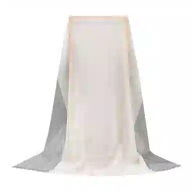 一米画纱 轻盈柔软舒适优雅时尚水溶色织格空调披肩户外保暖 绵羊毛 绒线围巾 女款