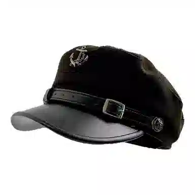 恩僾德 日系复古皮檐海军风平顶八角帽秋冬毛呢朋克机能高颜值帅气画家帽 聚酯纤维 贝雷帽 男女同款情侣款