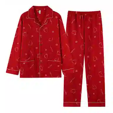 莫代尔 个性百搭耐磨耐穿翻领开衫轻盈亲肤柔软可外穿的家居服睡衣套装 男款