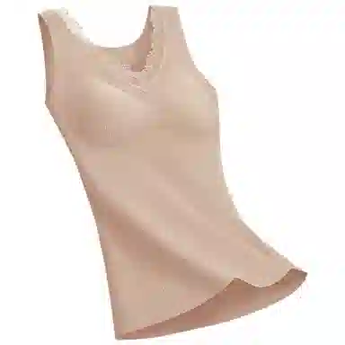 二三二三 无痕蕾丝边小胸聚拢舒适柔软打底衣透气显大保暖衣日常通勤跑步健身骑行居家衣背心 女款