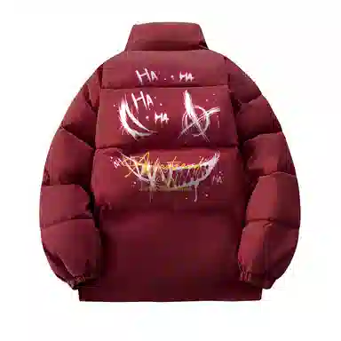JHCZC Graffiti Demon Logo Puffer Jacket