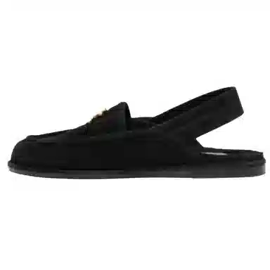 CHANEL 25A Flat Loafers Black