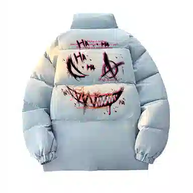 JHCZC Graffiti Demon Logo Puffer Jacket