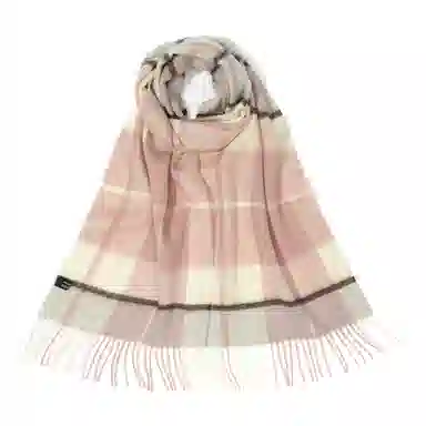 一米画纱 柔软亲肤长款加厚保暖时尚休闲气质格纹流苏潮流舒适 绵羊毛 绒线围巾 男女同款情侣款