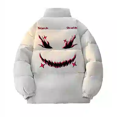 JHCZC Vintage Demon Logo Puffer Jacket