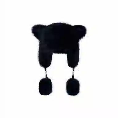 恩僾德 可爱卡通小浣熊尾巴护耳小众百搭高颜值加厚显脸小保暖防寒毛绒 聚酯纤维 雷锋帽 男女同款情侣款