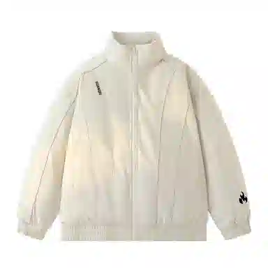 HUANQIU Classic Flame Logo Zip-Up Jacket