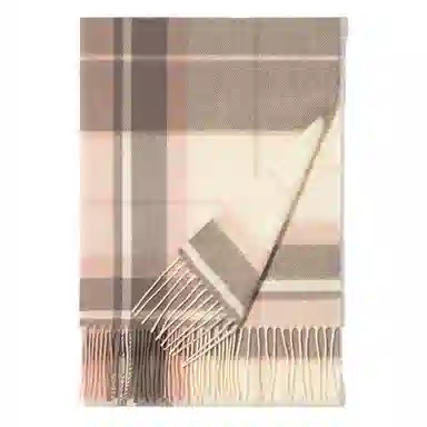 一米画纱 柔软亲肤长款加厚保暖时尚休闲气质格纹流苏潮流舒适 绵羊毛 绒线围巾 男女同款情侣款