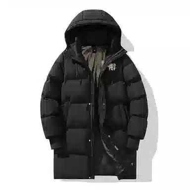 欧迪芬 高街时尚潮流百搭简约纯色个性设计保暖连帽无性别棉服 男女同款