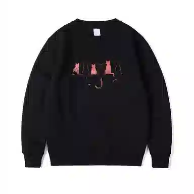 莫代尔 秋冬遮肉显瘦嘻哈潮流大码舒适街头风长袖卫衣打底衣 男女同款