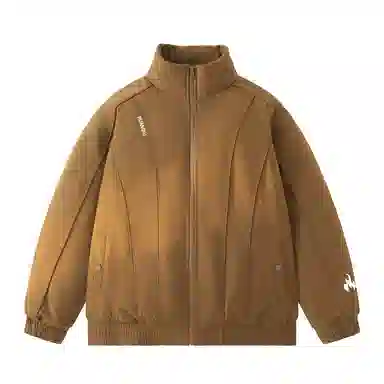 HUANQIU Classic Flame Logo Zip-Up Jacket