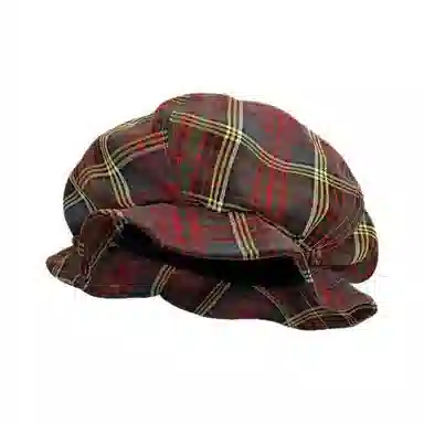 恩僾德 风铃彩色泡泡格纹八角水母显脸小个性逃跑乐园高颜值小众 涤纶 贝雷帽 男女同款情侣款