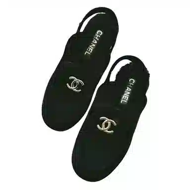 CHANEL 25A Flat Loafers Black