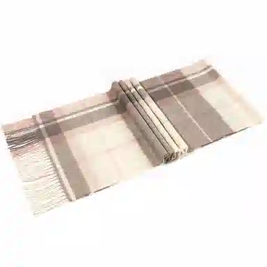 一米画纱 柔软亲肤长款加厚保暖时尚休闲气质格纹流苏潮流舒适 绵羊毛 绒线围巾 男女同款情侣款