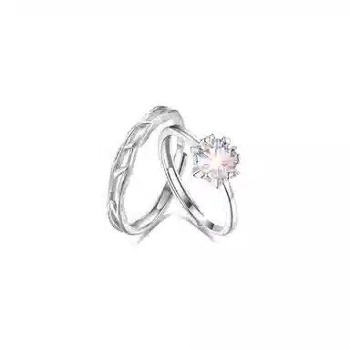 【纯银999 | 爆闪】 凤祥囍事 老凤祥 经典百搭设计小众简约时尚爱意满满学生日常轻奢甜蜜高级感开口可调节 足银 戒指一对 男女同款情侣款