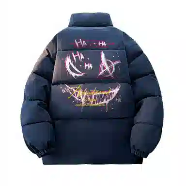 JHCZC Graffiti Demon Logo Puffer Jacket