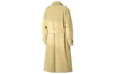 大卫贝肯 美式无性别主义高街简约基础中长款英伦高级感收腰系带设计痞帅纯色潮牌休闲宽松通勤百搭外套大衣 男女同款