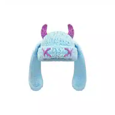 恩僾德 毛帽子可爱甜酷风小恶魔耳朵搞怪牛角头套加厚保暖#好运 针织 绒线帽 男女同款情侣款