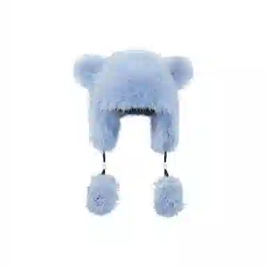 恩僾德 可爱卡通小浣熊尾巴护耳小众百搭高颜值加厚显脸小保暖防寒毛绒 聚酯纤维 雷锋帽 男女同款情侣款