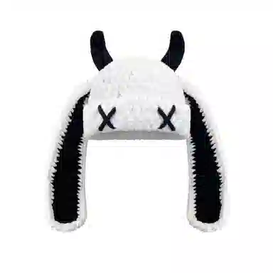 恩僾德 毛帽子可爱甜酷风小恶魔耳朵搞怪牛角头套加厚保暖#好运 针织 绒线帽 男女同款情侣款